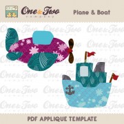 Plane & Boat Applique Template