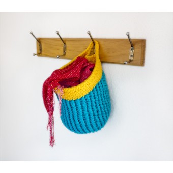 Colorful Hanging Basket Crochet Pattern