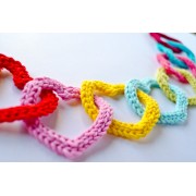 Garland of Colorful Hearts Crochet Pattern