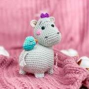Halia the Hippo - Quad Squad Series Amigurumi Crochet Pattern - English, Dutch, German, Spanish, French