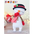 Anna the Snowgirl Amigurumi Crochet Pattern - English, Dutch, German, Spanish, French