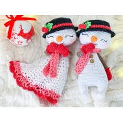 Anna the Snowgirl Minilovey and Amigurumi Crochet Patterns Pack - English, Dutch, German, Spanish, French