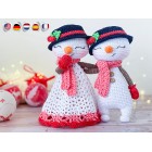 Anna the Snowgirl Minilovey and Amigurumi Crochet Patterns Pack - English, Dutch, German, Spanish, French