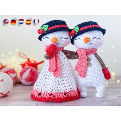 Anna the Snowgirl Minilovey and Amigurumi Crochet Patterns Pack - English, Dutch, German, Spanish, French