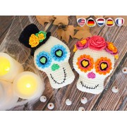 Catrina Skulls Amigurumi Crochet Pattern - English, Dutch, German, Spanish, French