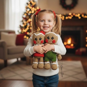 Nut and Meg Gingerbread Amigurumi Crochet Pattern