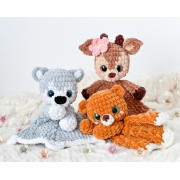 Bear, Deer and Wolf Loveys Crochet Pattern  English