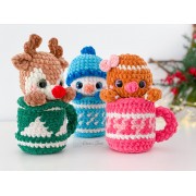 Cozy Christmas Mugs Amigurumi Crochet Pattern - English