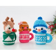 Cozy Christmas Mugs Amigurumi Crochet Pattern - English