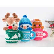 Cozy Christmas Mugs Amigurumi Crochet Pattern - English