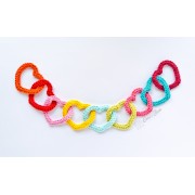 Garland of Colorful Hearts Crochet Pattern