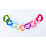 Garland of Colorful Hearts Crochet Pattern