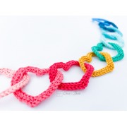 Garland of Colorful Hearts Crochet Pattern