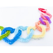 Garland of Colorful Hearts Crochet Pattern