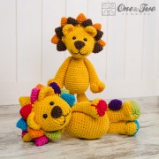 Logan the Lion Lovey and Amigurumi Crochet Patterns Pack