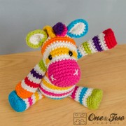 Rainbow Zebra Lovey and Amigurumi Crochet Patterns Pack