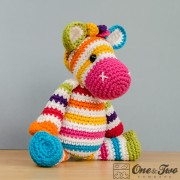 Rainbow Zebra Amigurumi Crochet Pattern