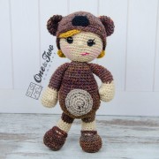 Honey the Teddy Bear Girl Amigurumi Crochet Pattern