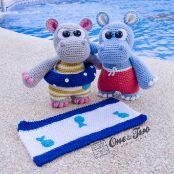 Sammy and Sally the Little Hippos "Little Explorer Series" Amigurumi Crochet Pattern
