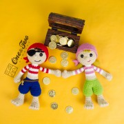 Pete and Penny the Pirates Amigurumi Crochet Pattern