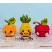 Alice, Oliver and Perry the Fruit Friends "Kawaii Friends Series" Amigurumi Crochet Pattern