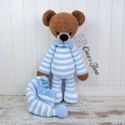 Sydney the Big Teddy Bear "Big Hugs Series" Amigurumi Crochet Pattern