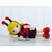 June the Ladybug Girl Lovey and Amigurumi Crochet Patterns Pack