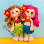 Mya the Hawaiian Girl Lovey and Amigurumi Crochet Patterns Pack