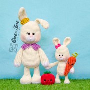 Betsy and Beth the Little Bunny Family Crochet Pattern