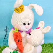 Betsy and Beth the Little Bunny Family Crochet Pattern