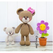 Bonnie and Benjamin the Little Teddy Bear Family Crochet Pattern