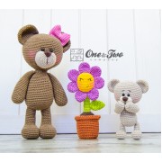 Bonnie and Benjamin the Little Teddy Bear Family Crochet Pattern