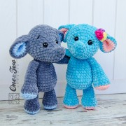 Enzo the Tiny Elephant Amigurumi Crochet Pattern - English, Dutch, German
