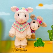 Astrid the Alpaca Lovey and Amigurumi Crochet Patterns Pack - English, Dutch, German
