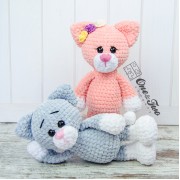 Kim the Little Kitty Amigurumi Crochet Pattern - English, Dutch, German