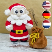 Claus the Little Santa "Little Explorer Series" Amigurumi Crochet Pattern - English, Dutch, German