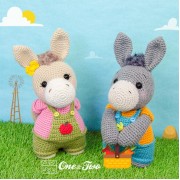 Dodee the Donkey Amigurumi Crochet Pattern - English, Dutch, German