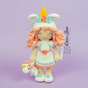 Iris the Unicorn Dolly Amigurumi Crochet Pattern - English, Dutch, German, Spanish, French