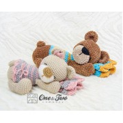 Norah the Sleeping Bear Amigurumi Crochet Pattern - English, Dutch, German