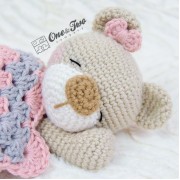 Norah the Sleeping Bear Amigurumi Crochet Pattern - English, Dutch, German