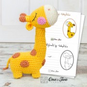 Bernie the Giraffe - Quad Squad Series Amigurumi Crochet Pattern - English, Dutch, German, Spanish and French