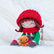 Ginger the Christmas Dolly Amigurumi Crochet Pattern - English, Dutch, German, Spanish, French