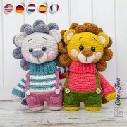 Lane the Little Lion - Little Explorer Series Amigurumi Crochet Pattern - English, Dutch, German, Spanish, French