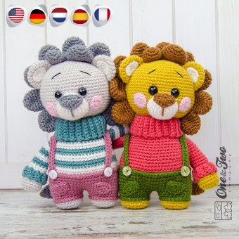 Lane the Little Lion - Little Explorer Series Amigurumi Crochet Pattern - English, Dutch, German, Spanish, French