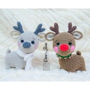 Milo the Reindeer - Quad Squad Series Amigurumi Crochet Pattern - English, Dutch, German, Spanish, French