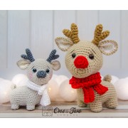 Milo the Reindeer - Quad Squad Series Amigurumi Crochet Pattern - English, Dutch, German, Spanish, French