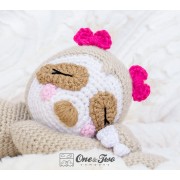 Stella the Sloth Amigurumi Crochet Pattern - English, Dutch, German, Spanish, French