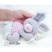 Zuri the Sleeping Bunny Amigurumi Crochet Pattern - English, Dutch, German, Spanish, French