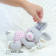 Zuri the Sleeping Bunny Amigurumi Crochet Pattern - English, Dutch, German, Spanish, French