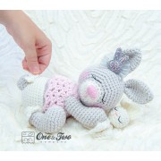 Zuri the Sleeping Bunny Amigurumi Crochet Pattern - English, Dutch, German, Spanish, French